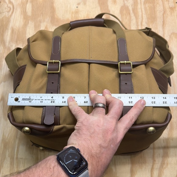 Billingham Camera Bag Khaki Canvas Leather Trim w Superflex Inserts Pouch - Picture 13 of 16